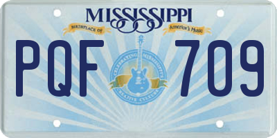 MS license plate PQF709