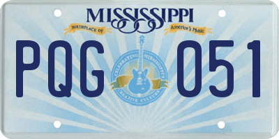 MS license plate PQG051
