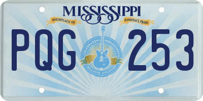 MS license plate PQG253