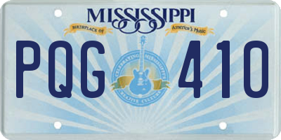 MS license plate PQG410
