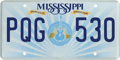 MS license plate PQG530