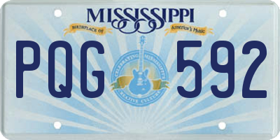 MS license plate PQG592
