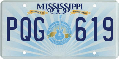 MS license plate PQG619