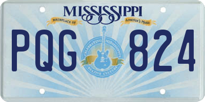 MS license plate PQG824
