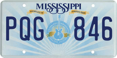 MS license plate PQG846