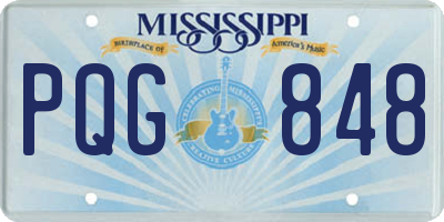 MS license plate PQG848