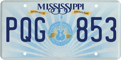 MS license plate PQG853