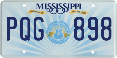 MS license plate PQG898