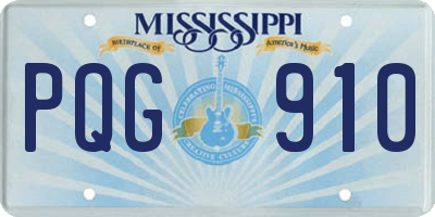 MS license plate PQG910