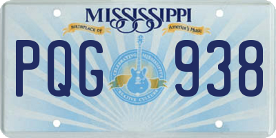 MS license plate PQG938