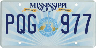 MS license plate PQG977