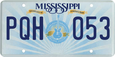 MS license plate PQH053