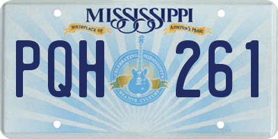 MS license plate PQH261