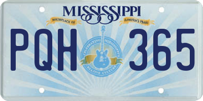 MS license plate PQH365