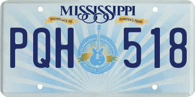 MS license plate PQH518