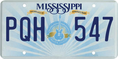 MS license plate PQH547