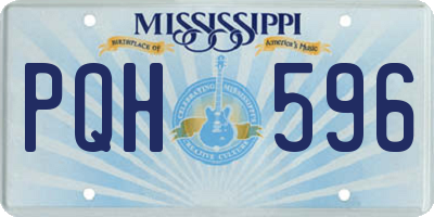 MS license plate PQH596