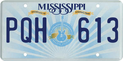 MS license plate PQH613