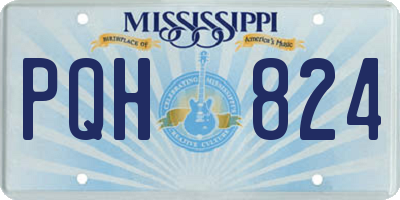MS license plate PQH824