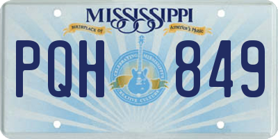MS license plate PQH849