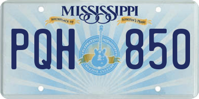 MS license plate PQH850