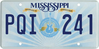 MS license plate PQI241