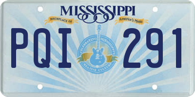 MS license plate PQI291