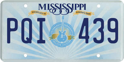 MS license plate PQI439