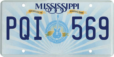 MS license plate PQI569