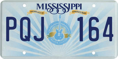 MS license plate PQJ164