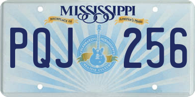 MS license plate PQJ256