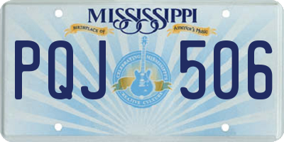 MS license plate PQJ506