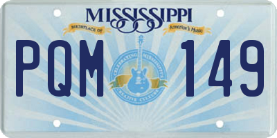 MS license plate PQM149