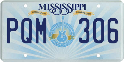 MS license plate PQM306