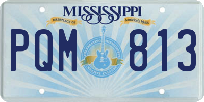 MS license plate PQM813