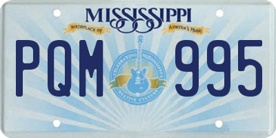 MS license plate PQM995