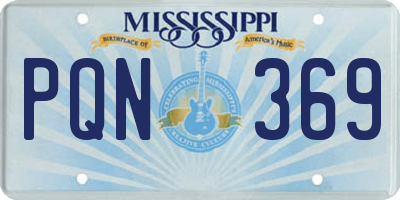 MS license plate PQN369