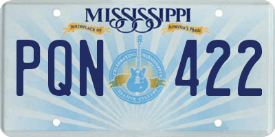 MS license plate PQN422