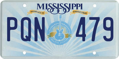 MS license plate PQN479