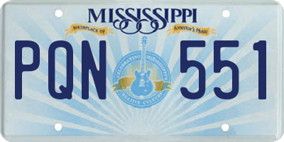 MS license plate PQN551