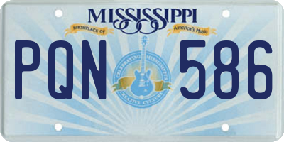 MS license plate PQN586