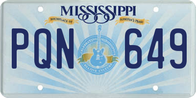 MS license plate PQN649