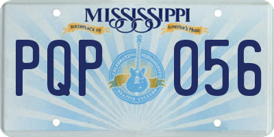 MS license plate PQP056