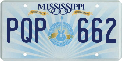 MS license plate PQP662
