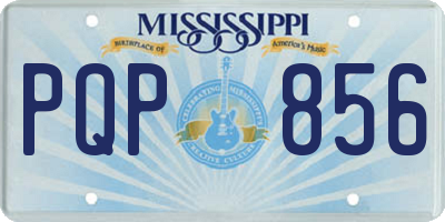MS license plate PQP856