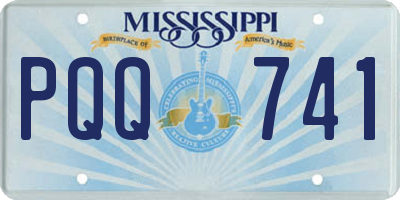 MS license plate PQQ741