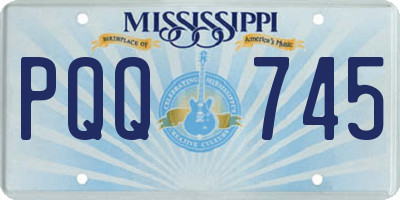 MS license plate PQQ745