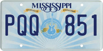MS license plate PQQ851