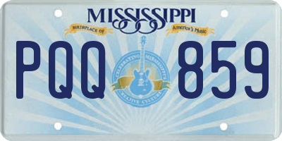 MS license plate PQQ859
