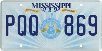MS license plate PQQ869